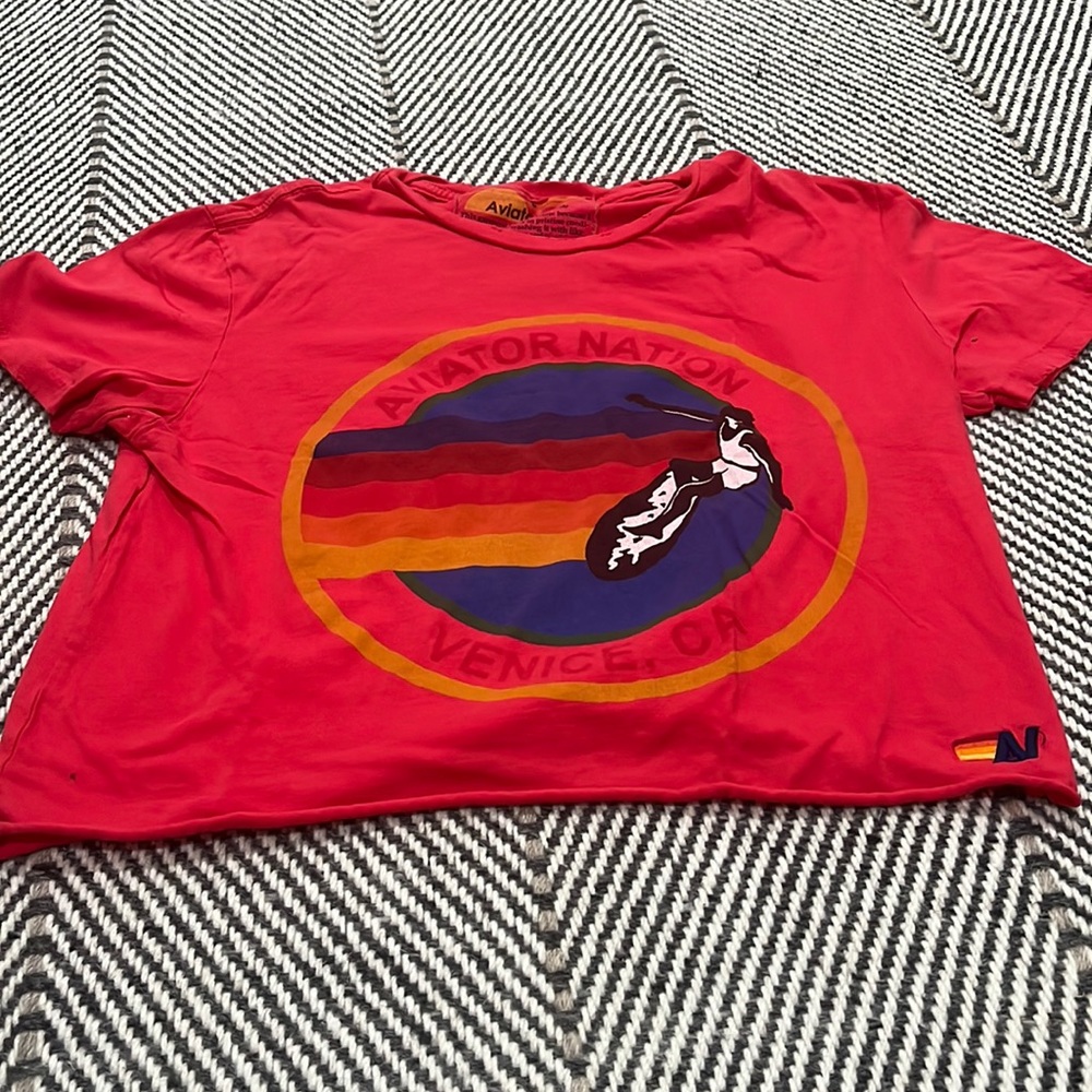 Aviator nation crop tee